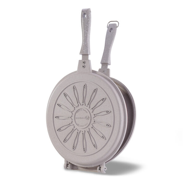 تابه دوطرفه ماهی 28 سانتیمتر بژ گرانیتا کرکماز 2895 - تصویر 2