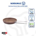 تابه تک دسته 22*4.0 سانتیمتر 1.25 لیتر قهوه ای برونی کرکماز 2916 - تصویر 2