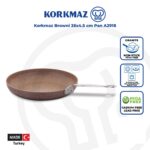 تابه تک دسته 26*4.5 سانتیمتر 2.0 لیتر قهوه ای برونی کرکماز 2918 - تصویر 2