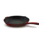 تابه گریل گرد چدنی 20*20 سانتیمتر قرمز کاستا کرکماز 2935-1