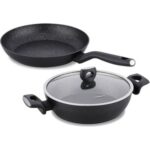 قابلمه کوتاه 24*5.5 سانتیمتر 2.2 لیتر مشکی نورا کرکماز 2943 - تصویر 2