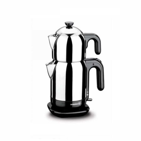 چای ساز اتوماتیک برقی 1600 وات 1.1+1.6 لیتر استیل براق دمتز کرکماز 369 | لوازم خانگی ایران