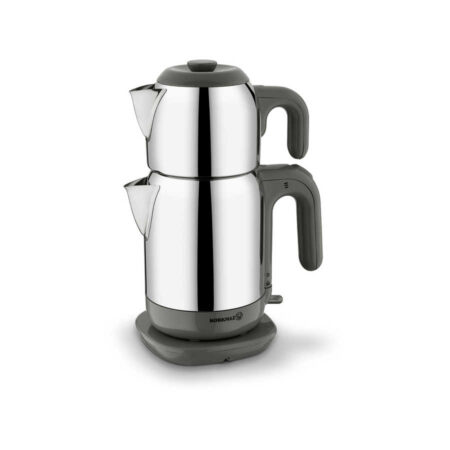 چای ساز اتوماتیک برقی 1600 وات 1.1 + 1.6 لیتر استیل براق دمتز کرکماز 369-14 | لوازم خانگی ایران