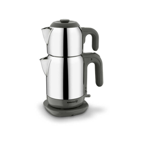 چای ساز اتوماتیک برقی 1600 وات 1.1 + 1.6 لیتر استیل براق دمتز کرکماز 369-14 | لوازم خانگی ایران