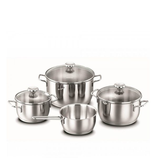 سرویس قابلمه 7 پارچه استیل مات آروما کرکماز 1094