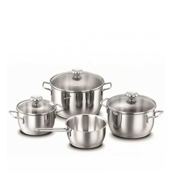 سرویس قابلمه 7 پارچه استیل مات آروما کرکماز 1094 | لوازم خانگی ایران