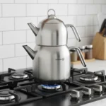 کتری و قوری 0.9 + 2.0 لیتر استیل مات آسترا کرکماز 098-01 | لوازم خانگی ایران