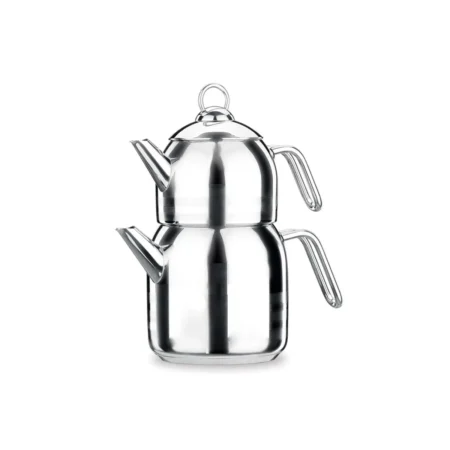 کتری و قوری 0.9 + 2.0 لیتر استیل مات آسترا کرکماز 098-01 | لوازم خانگی ایران