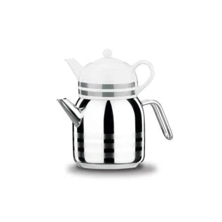 کتری و قوری 0.9 + 2.0 لیتر استیل براق آسترا کرکماز 098-02 | لوازم خانگی ایران