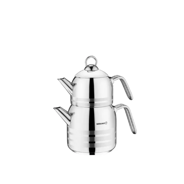 کتری و قوری 0.9 + 2.0 لیتر استیل براق آسترا کرکماز 098 | لوازم خانگی ایران