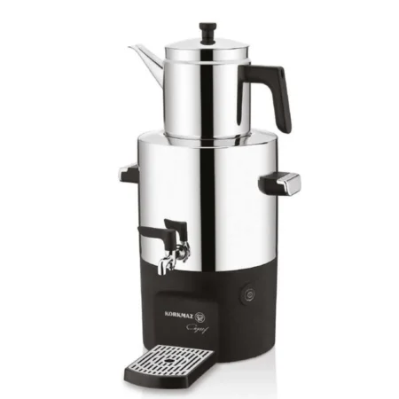 سماور برقی 2000 وات 2.0 + 5.0 لیتر استیل براق چای شف کرکماز 841-01 | لوازم خانگی ایران