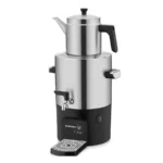 سماور برقی 2000 وات 2.0 + 5.0 لیتر استیل مات چای شف کرکماز 841 | لوازم خانگی ایران