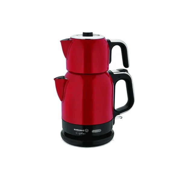 چای ساز اتوماتیک برقی 1600 وات 0.9+1.7 لیتر قرمز چایتیما کرکماز 331-05 | لوازم خانگی ایران