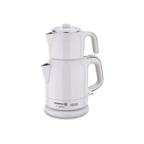 چای ساز اتوماتیک برقی 1600 وات 0.9+1.7 لیتر وانیلی چایتیما کرکماز 331-08 | لوازم خانگی ایران