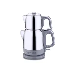 چای ساز اتوماتیک برقی 1600 وات 0.9+1.7 لیتر استیل چایتیما کرکماز 331-10 | لوازم خانگی ایران