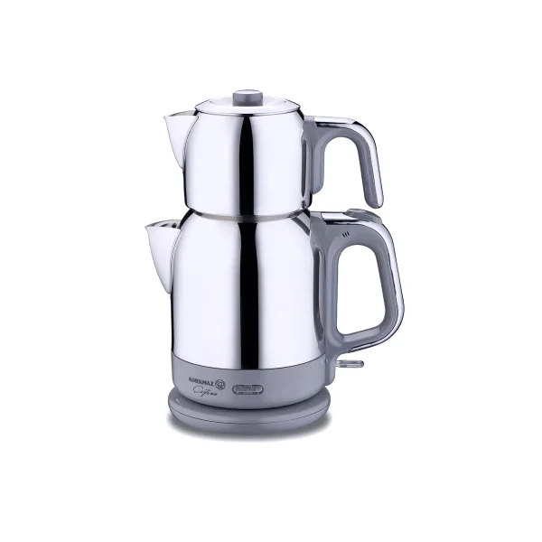 چای ساز اتوماتیک برقی 1600 وات 0.9+1.7 لیتر استیل چایتیما کرکماز 331-10 | لوازم خانگی ایران