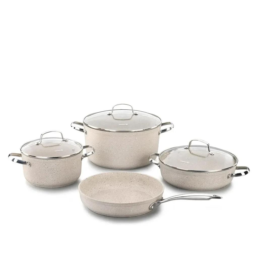 سرویس قابلمه 7 پارچه گرانیت بژ گرانیتا کرکماز 1272 | لوازم خانگی ایران