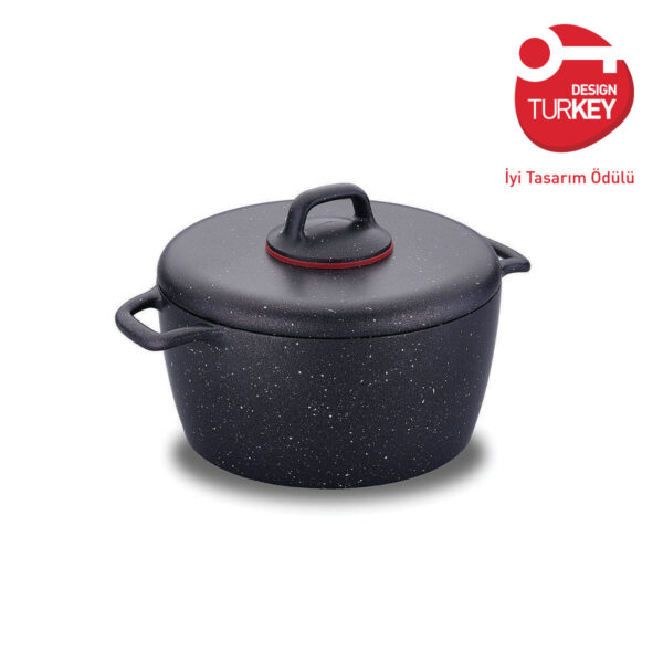 قابلمه نچسب 26*13 سانتیمتر 6.5 لیتر مشکی گستو پلاس کرکماز 1353 - تصویر 1