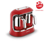 قهوه ساز ترک دو قلو برقی 400 وات قرمز قهوه کولیک کرکماز 861