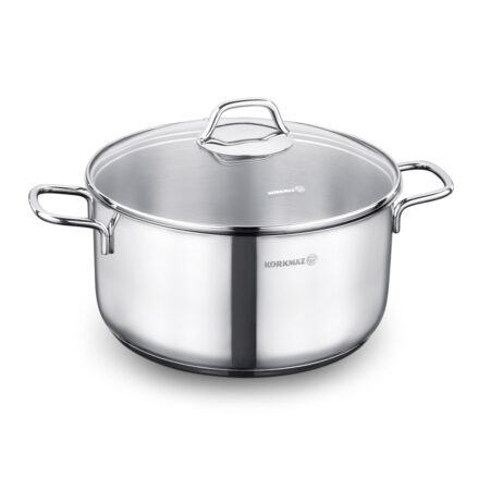 قابلمه 26*13.0 سانتیمتر 6.8 لیتر استیل براق پرلا کرکماز 1571