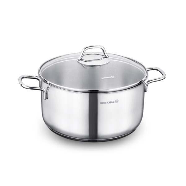 قابلمه 22*11.0 سانتیمتر 4.0 لیتر استیل براق پرلا کرکماز 1656