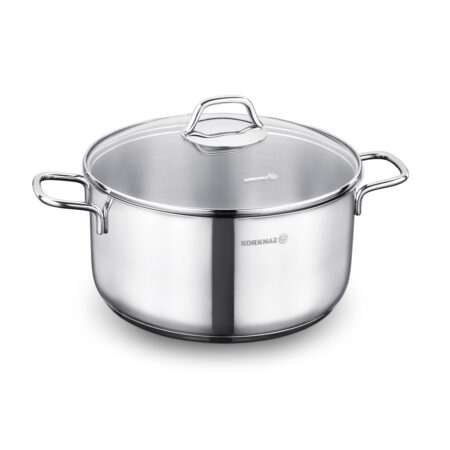 قابلمه 24*12.0 سانتیمتر 5.5 لیتر استیل براق پرلا کرکماز 1657