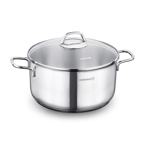 قابلمه 24*12.0 سانتیمتر 5.5 لیتر استیل براق پرلا کرکماز 1657