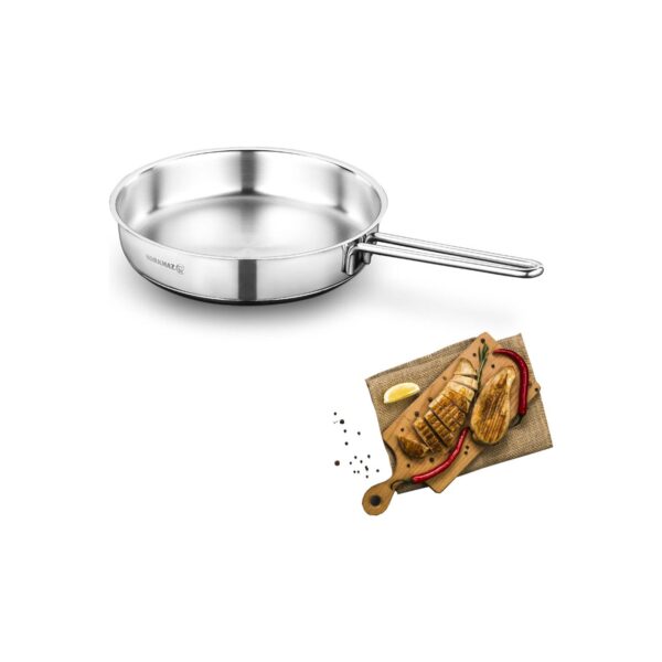 تابه 24*5.0 سانتیمتر 2.0 لیتر استیل براق پرلا کرکماز 1659