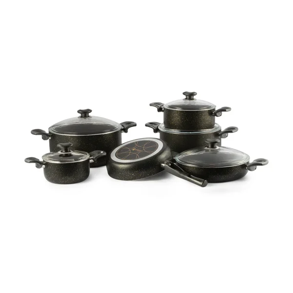 سرویس قابلمه گرانیت 11 پارچه مشکی یورک ریوالد 650100-01 | لوازم خانگی ایران