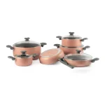 سرویس قابلمه گرانیت 11 پارچه گلبهی یورک ریوالد 650100-05 | لوازم خانگی ایران