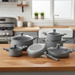 سرویس قابلمه 11 پارچه گرانیت طوسی یورک ریوالد 6501111-0114 | لوازم خانگی ایران