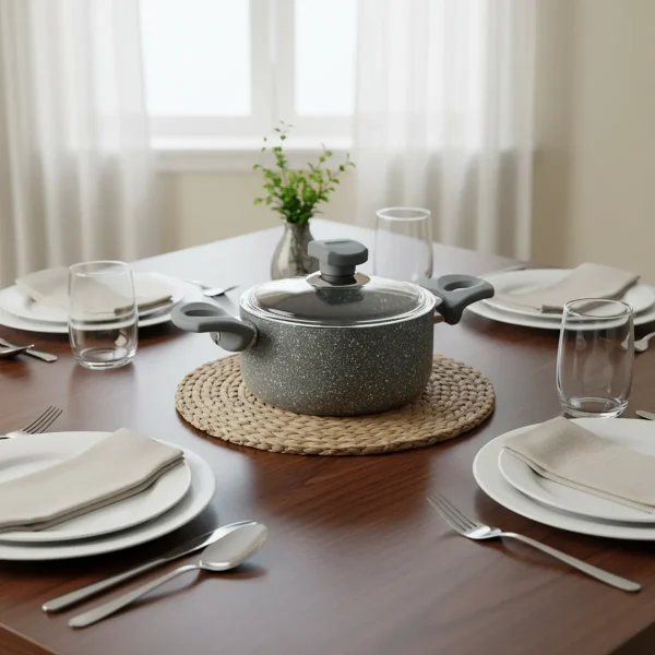 قابلمه نچسب 16*8.5 سانتی متر 1.5 لیتر طوسی یورک ریوالد 6503116-0114 | لوازم خانگی ایران