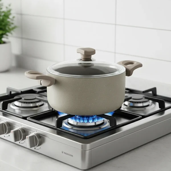 قابلمه نچسب 22*10.5 سانتی متر 3.7 لیتر بژ یورک ریوالد 6503122-0106 | لوازم خانگی ایران