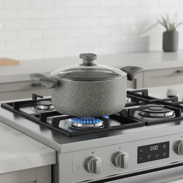 قابلمه نچسب 22*10.5 سانتی متر 3.7 لیتر طوسی یورک ریوالد 6503122-0114 | لوازم خانگی ایران