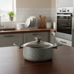 قابلمه نچسب 24*11.5 سانتی متر 4.8 لیتر طوسی یورک ریوالد 6503124-0114 | لوازم خانگی ایران