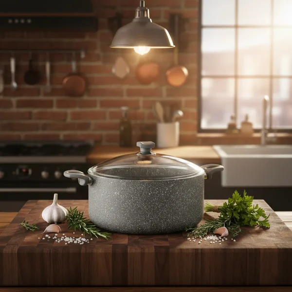 قابلمه نچسب 28*13.5 سانتی متر 7.7 لیتر طوسی یورک ریوالد 6503128-0114 | لوازم خانگی ایران