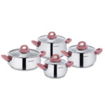 سرویس قابلمه 8 پارچه استیل براق بلا کرکماز 1848-1