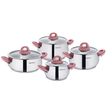 سرویس قابلمه 8 پارچه استیل براق بلا کرکماز 1848-1