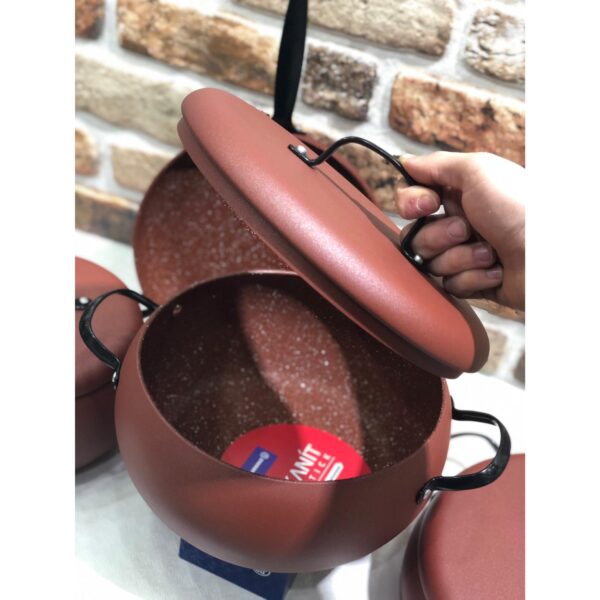 سرویس قابلمه نچسب 7 پارچه سماقی چوملک کرکماز 2657