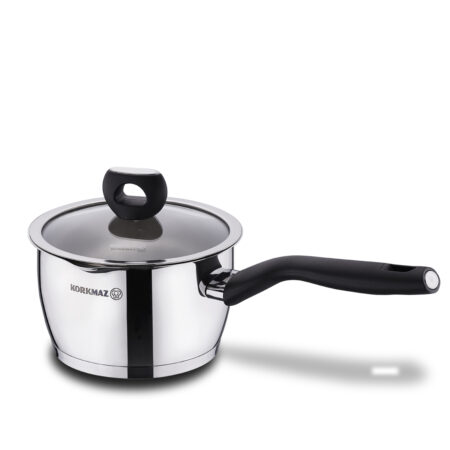 شیرجوش درب دار 16*10.0 سانتیمتر 2.0 لیتر استیل براق نورا کرکماز 2990