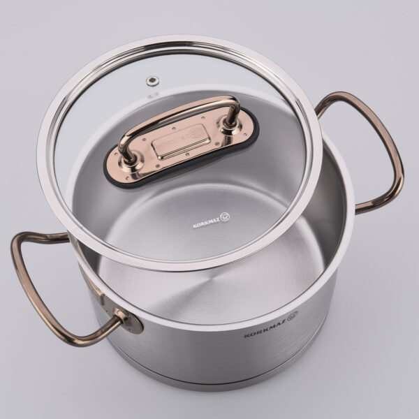 سرویس قابلمه 8 پارچه استیل مات پرولاین کرکماز 1149