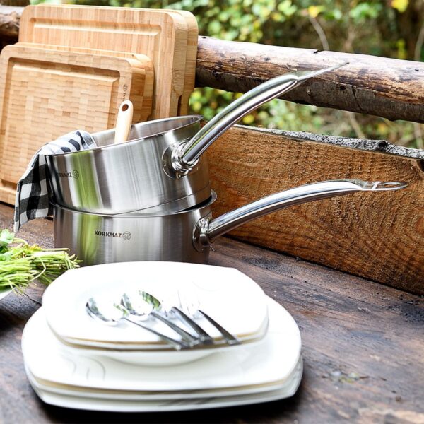 شیرجوش کوتاه 28*12.0 سانتیمتر 8.3 لیتر استیل مات پرولاین کرکماز 2704