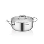 قابلمه کوتاه 18*8.0 سانتیمتر 1.9 لیتر استیل مات پرولاین کرکماز 2737