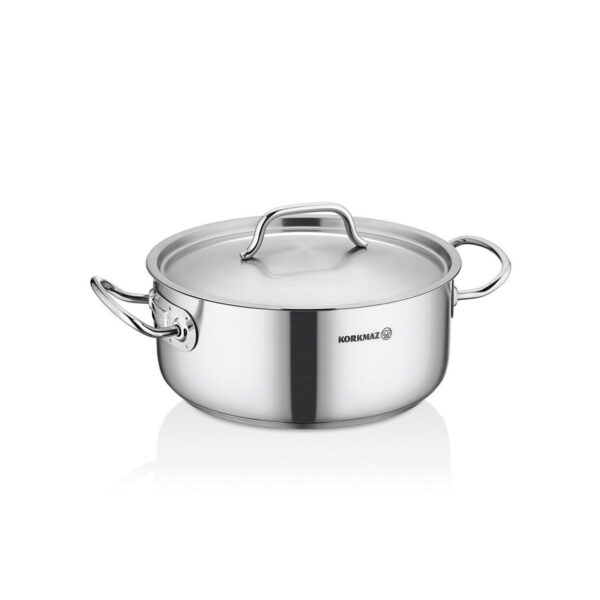 قابلمه کوتاه 18*8.0 سانتیمتر 1.9 لیتر استیل مات پرولاین کرکماز 2737