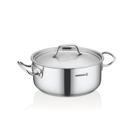 قابلمه کوتاه 20*9.0 سانتیمتر 2.8 لیتر استیل مات پرولاین کرکماز 2738