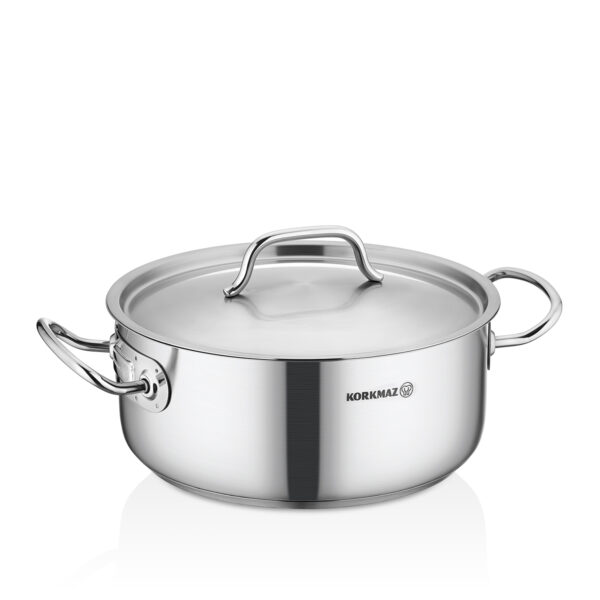 قابلمه کوتاه 36*10.0 سانتیمتر 12.0 لیتر استیل مات پرولاین کرکماز 2744