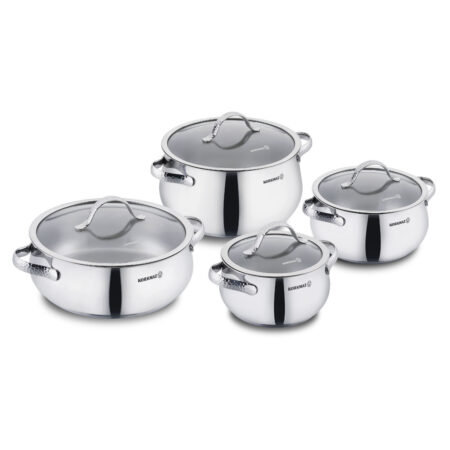 سرویس قابلمه 8 پارچه استیل براق سامارا کرکماز 1964