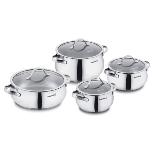 سرویس قابلمه 8 پارچه استیل براق سامارا کرکماز 1964