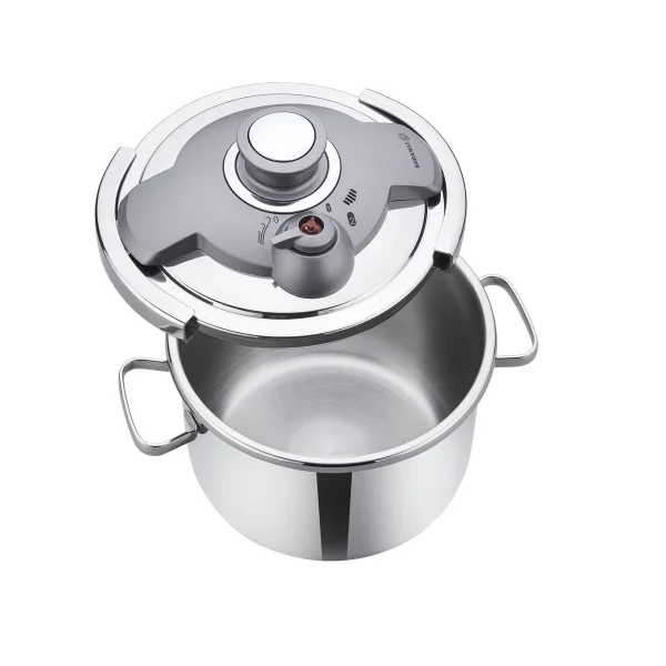 زودپز دوقلو 6.0 + 4.0 لیتر استیل براق آکوا کرکماز 175 | لوازم خانگی ایران