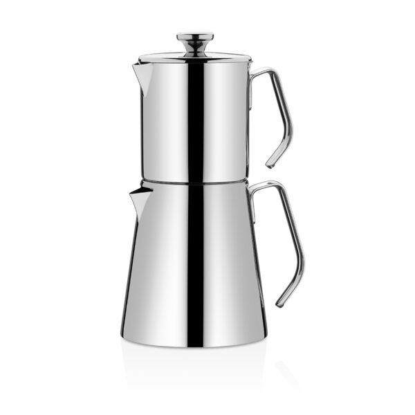 کتری و قوری 0.9 + 1.5 لیتر استیل براق آکوا کرکماز 225